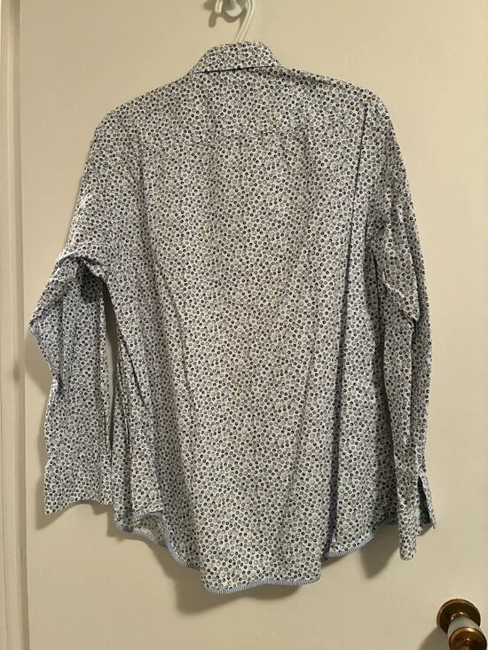 Shirt. Bugatchi Uomo Sz M 100% cotton. Long sleeve button down - Picture 3 of 7